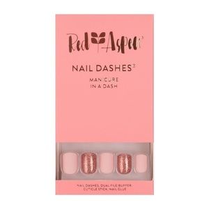 Red Aspen Nail Dash, Gidget’s Rose Gold Dress